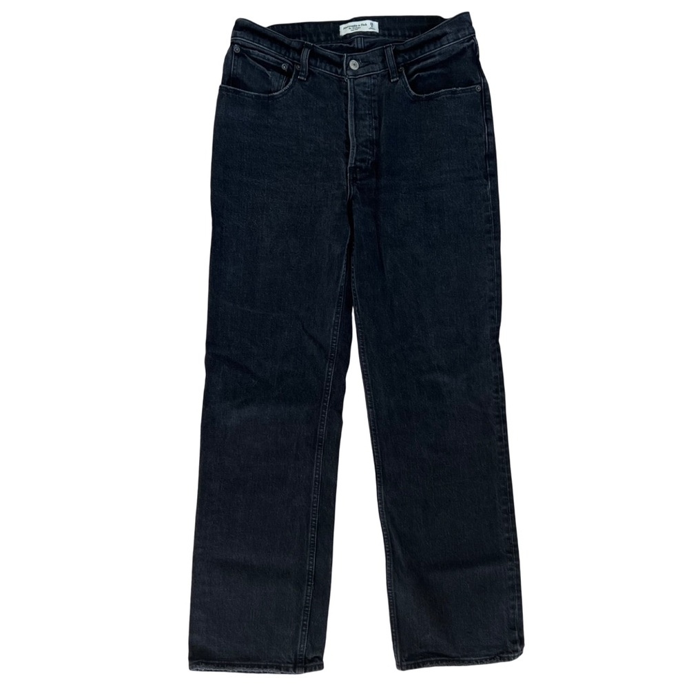 Abercrombie & Fitch The 90s Baggy Low Rise Black Jeans